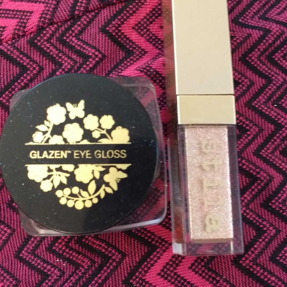 Glazen Unicorn and Stila Kitten - 2 gliteratti lot